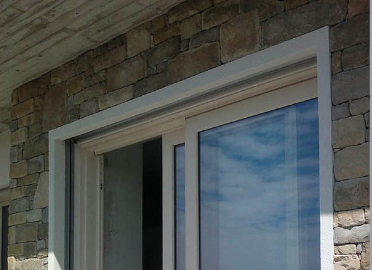 Designing with stone Window border with builtin sunscreen Custom